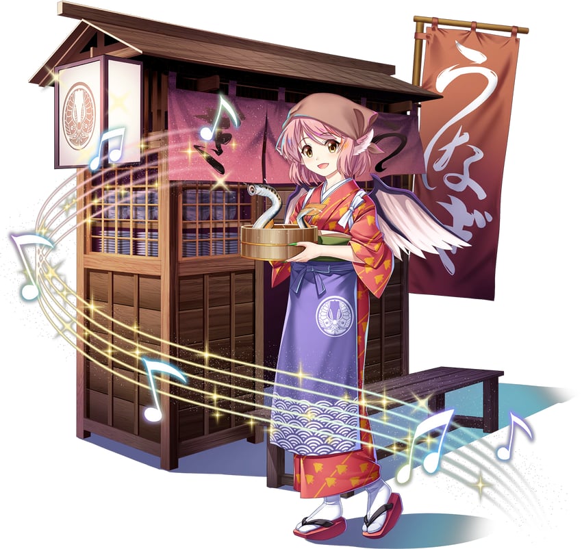 mystia lorelei and okamisty (touhou and 1 more) drawn by rotte_(1109)