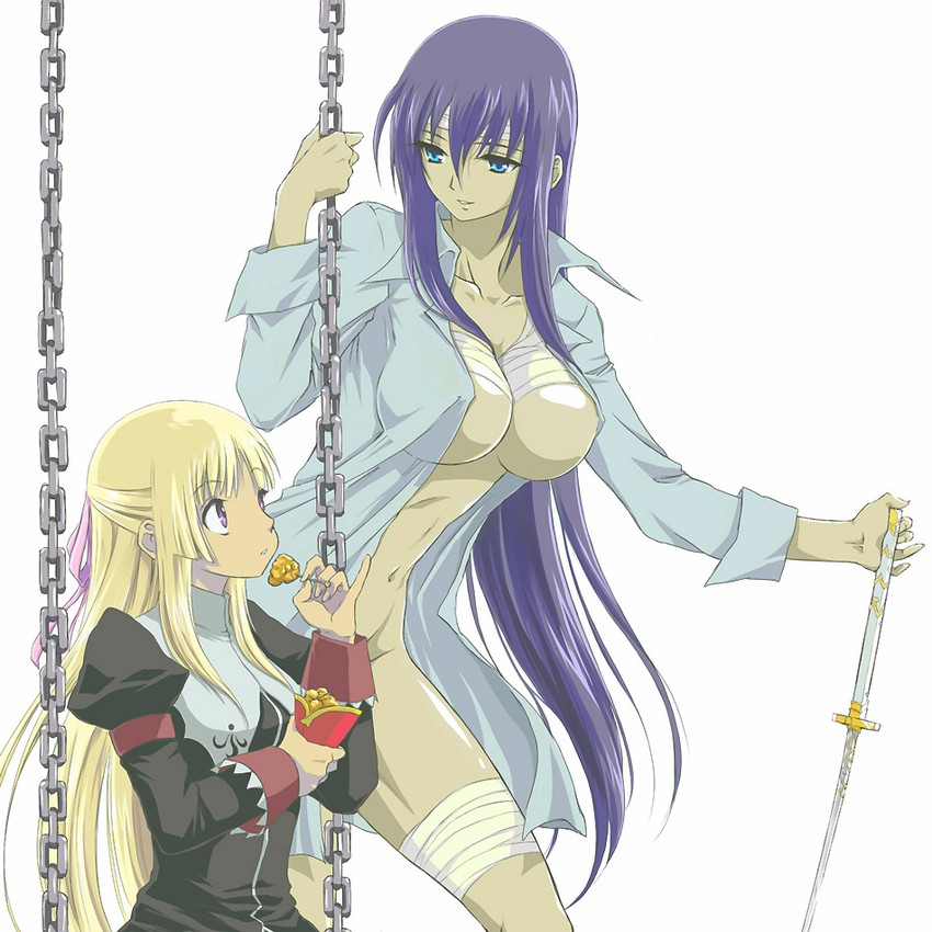 manamiya chikane and kurusu himeko (zettai shoujo seiiki amnesian) drawn by fujimaru_(kinakomucch)