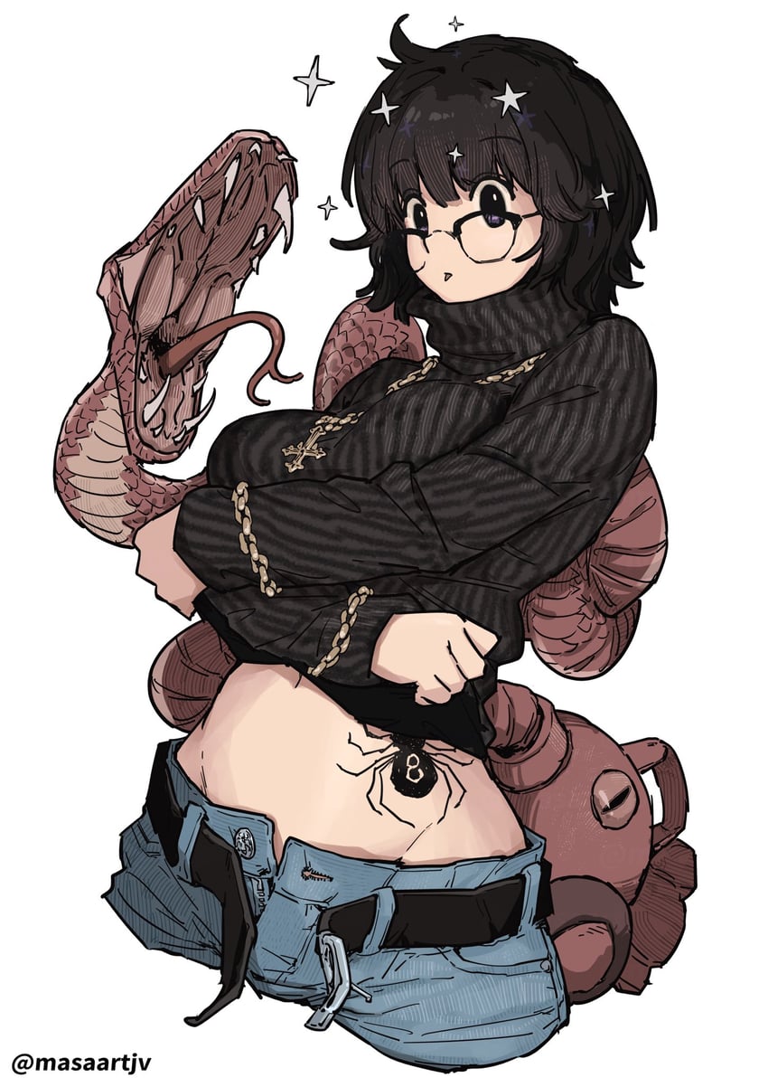shizuku murasaki and blinky (hunter x hunter) drawn by masaartjv