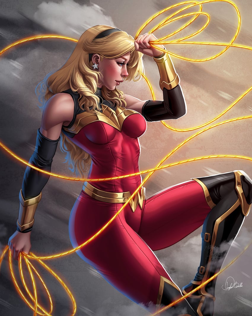 wonder girl and cassie sandsmark (dc comics and 1 more) drawn by douglas_bicalho