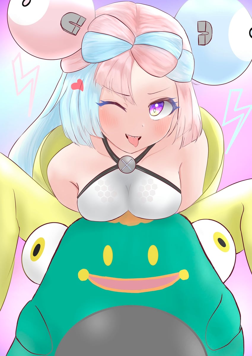 iono and bellibolt (pokemon and 1 more) drawn by kion_(namarock8686)