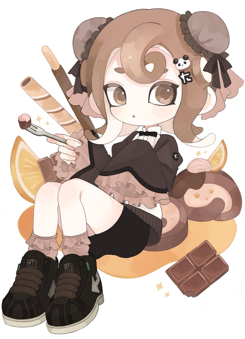 octoling player character and octoling girl (splatoon and 1 more) drawn by milooici