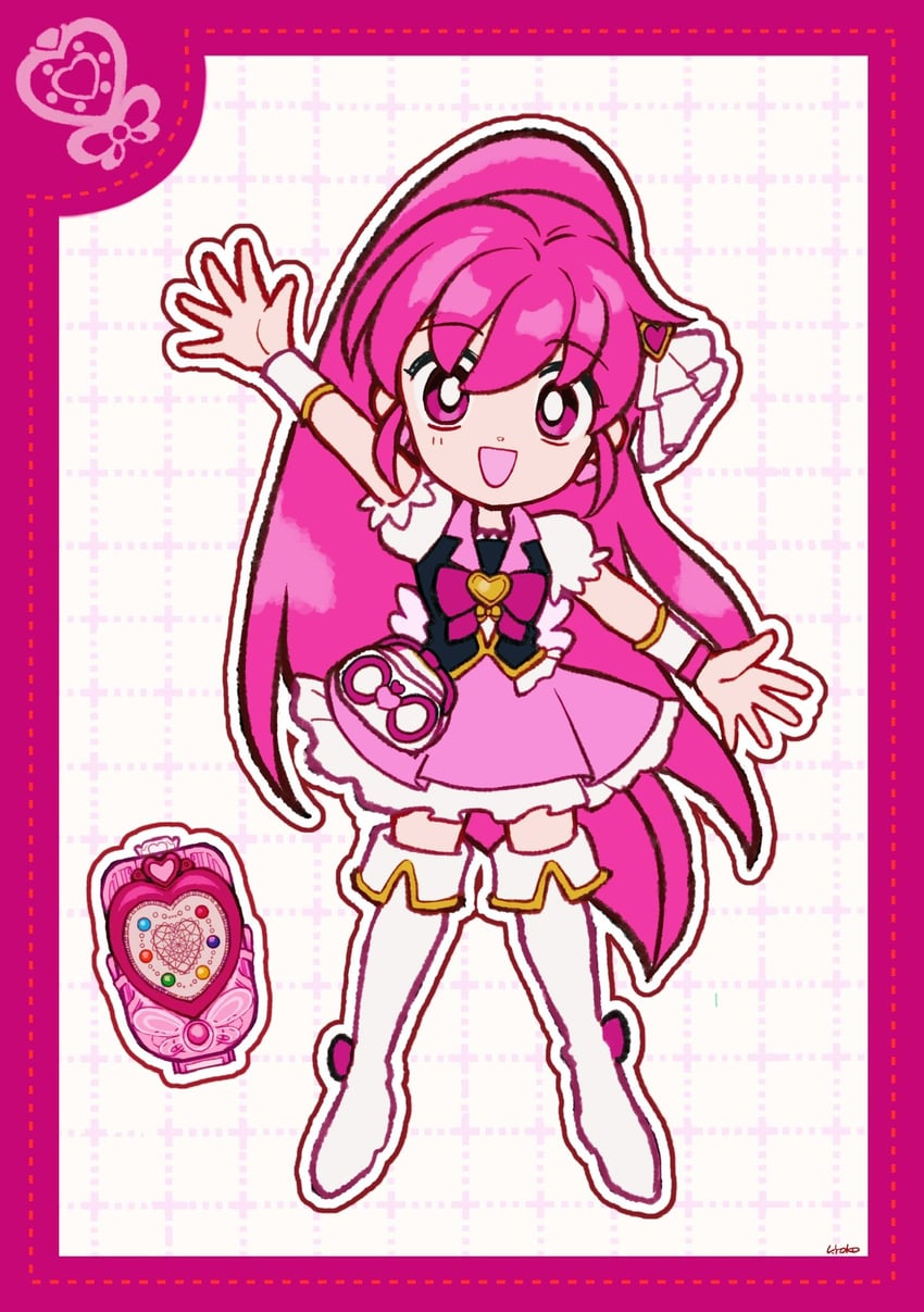 aino megumi and cure lovely (precure and 1 more) drawn by uwded_207