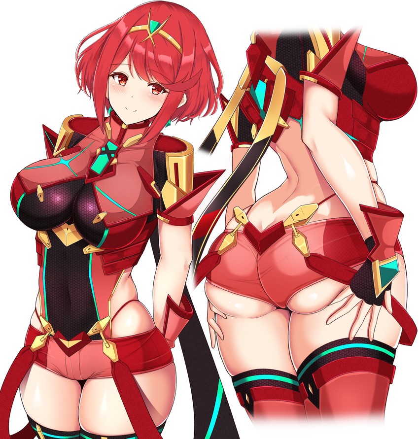 pyra (xenoblade chronicles and 1 more) drawn by noeomi