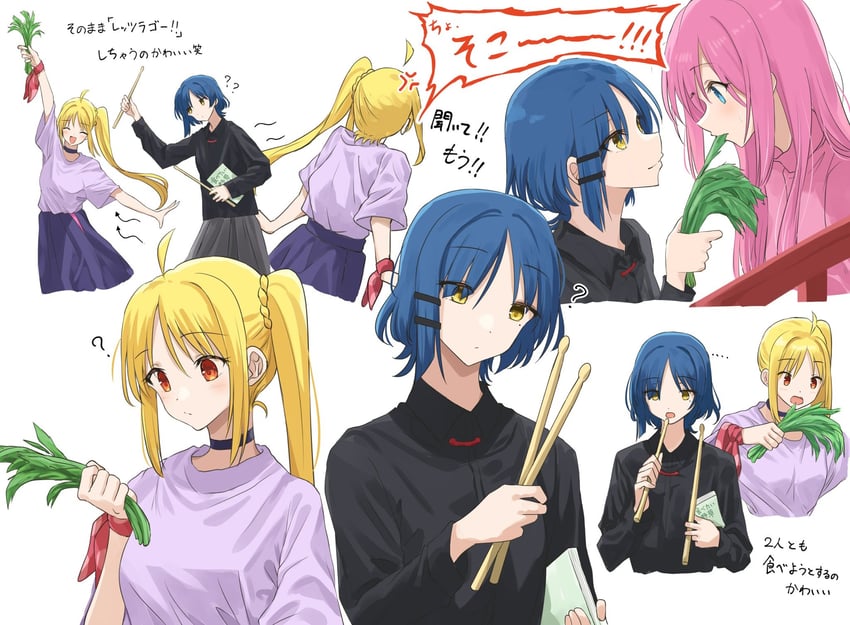 gotoh hitori, ijichi nijika, and yamada ryo (bocchi the rock!) drawn by kanaria_hisagi