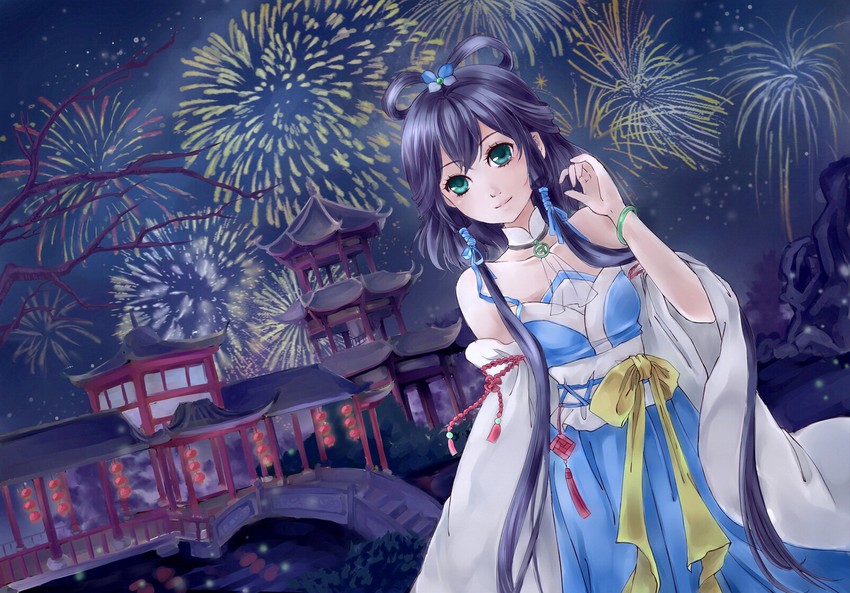 luo tianyi (vocaloid and 1 more) drawn by hakka_(331873)