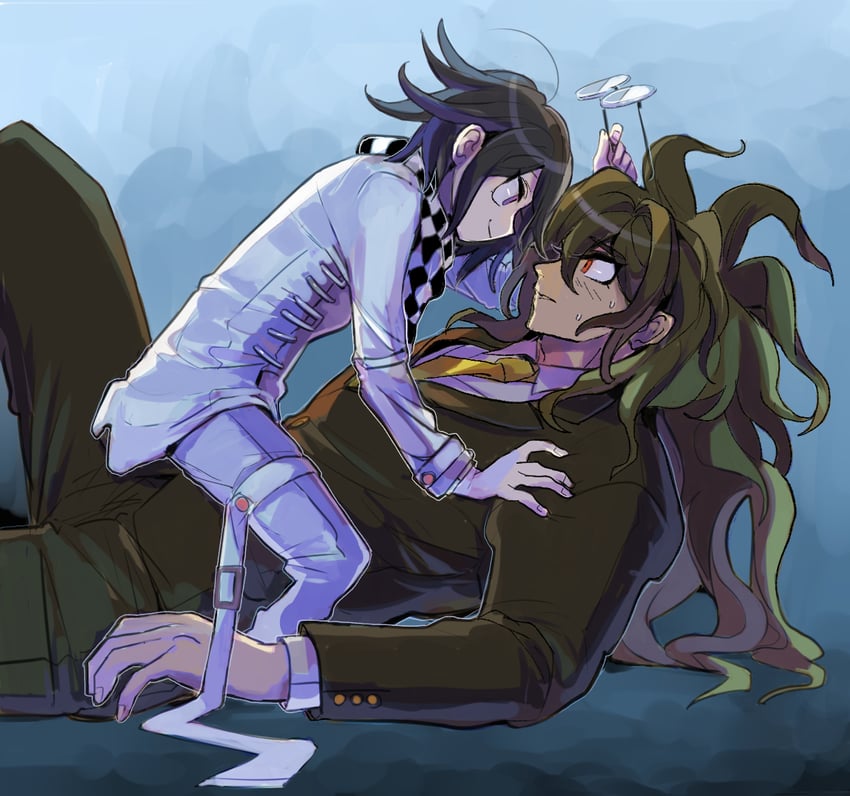 oma kokichi and gokuhara gonta (danganronpa and 1 more) drawn by kumakoro_(tetsupag)