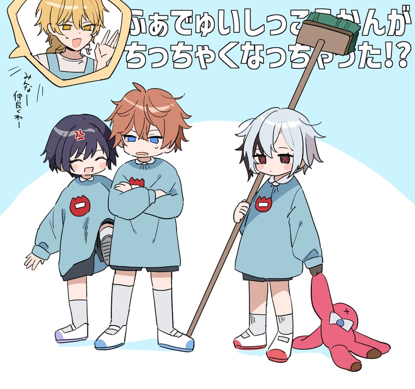 scaramouche, aether, tartaglia, and arlecchino (genshin impact) drawn by satorigame