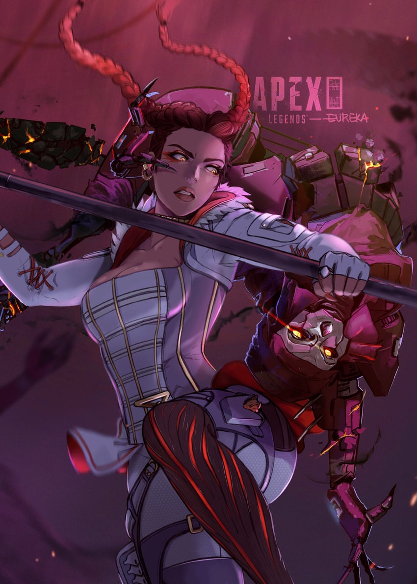 loba, revenant, and classic revenant (apex legends) drawn by eureka1812 and ifragmentix