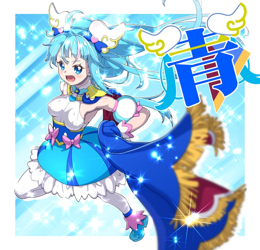 sora harewataru and cure sky (precure and 1 more) drawn by kohsaka_jun