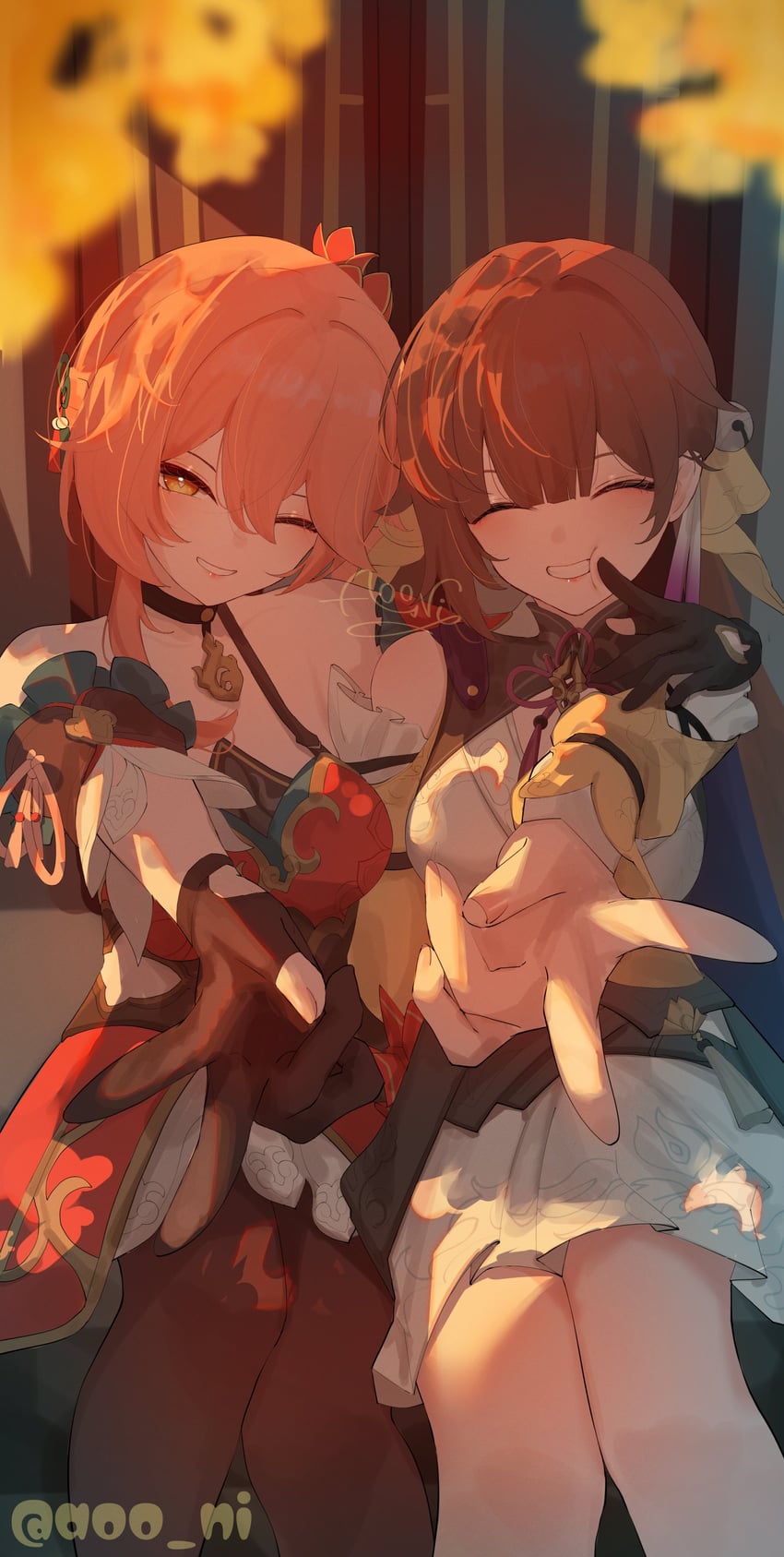 sushang and guinaifen (honkai and 1 more) drawn by aooni_09