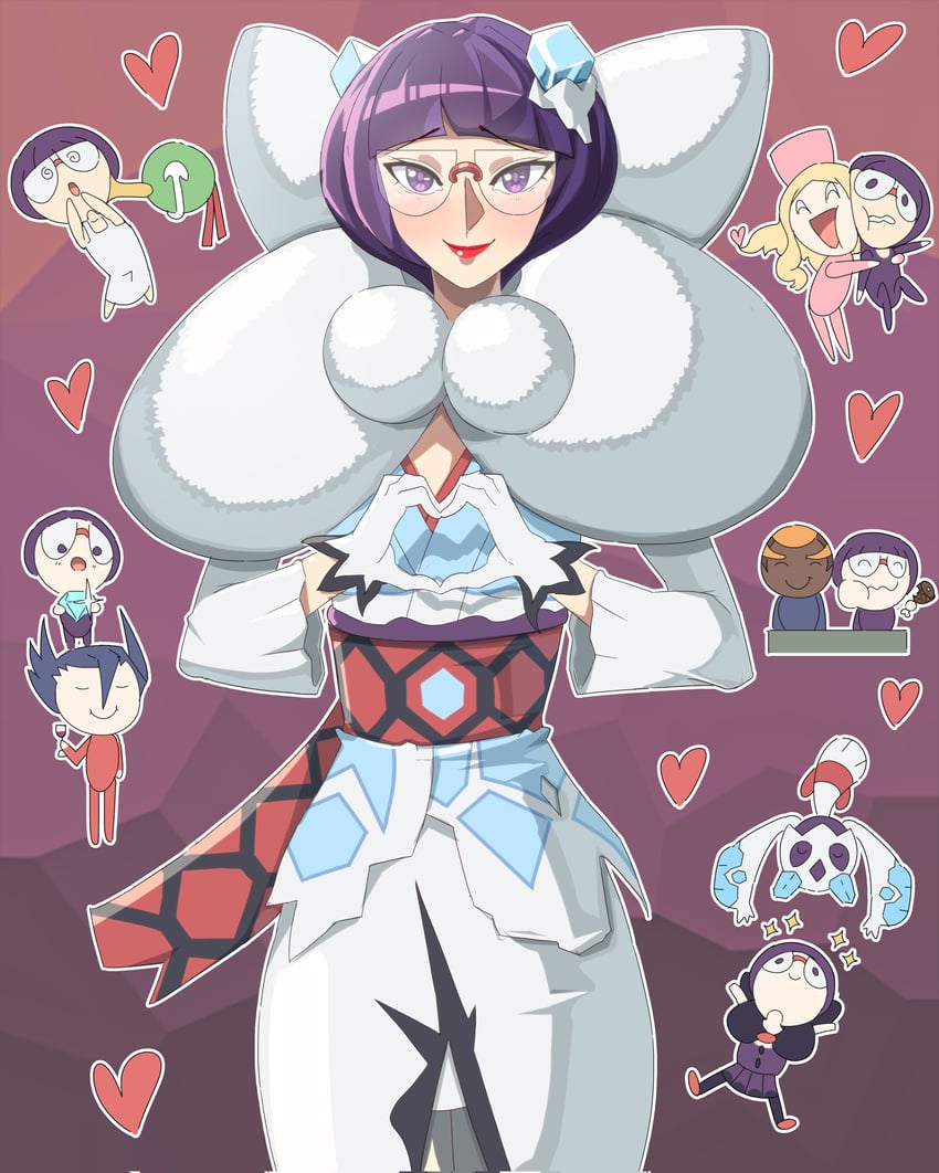 froslass, grimsley, caitlin, xatu, marshal, and 1 more (pokemon and 2 more) drawn by exceedxatu