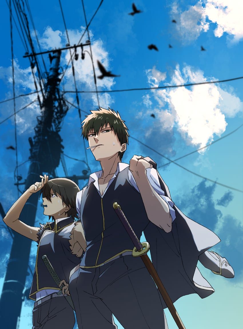 hijikata toushirou and yamazaki sagaru (gintama) drawn by user_xcmk4578