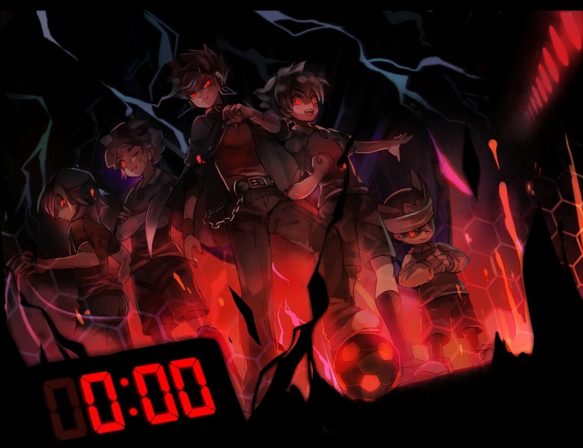 kariya masaki, matsukaze tenma, tsurugi kyousuke, nishizono shinsuke, and kageyama hikaru (inazuma eleven and 1 more) drawn by r04315