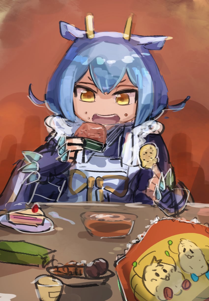 laundry dragonmaid and potato boy (yu-gi-oh! and 1 more) drawn by hatano_kiyoshi