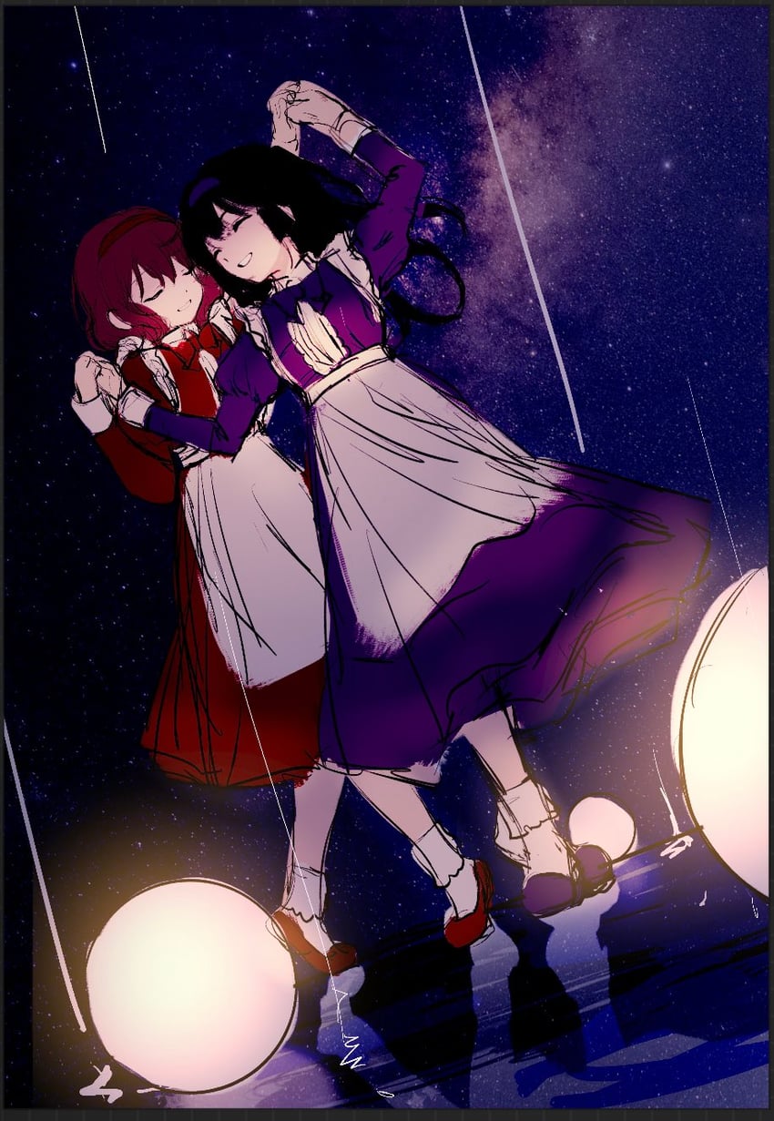 oumae kumiko and kousaka reina (hibike! euphonium) drawn by fufu_060211
