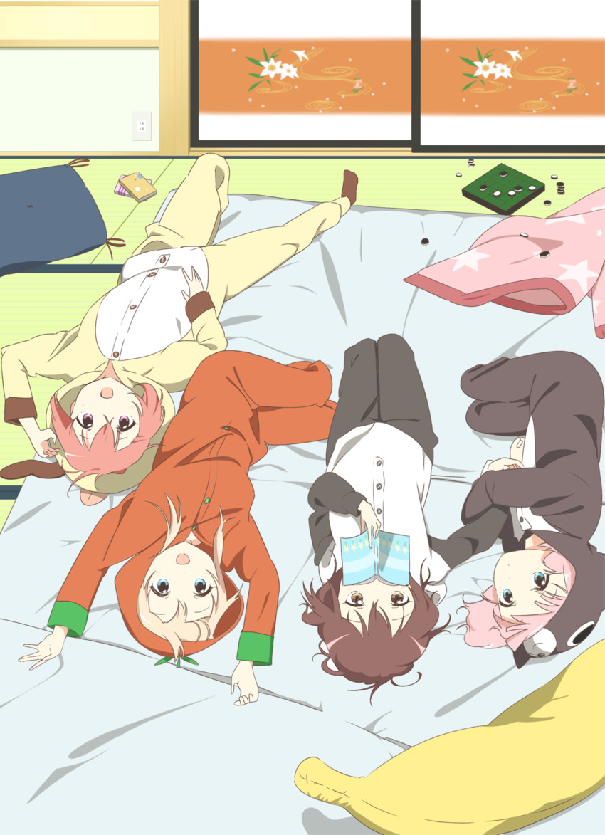 toshinou kyouko, akaza akari, funami yui, and yoshikawa chinatsu (yuruyuri) drawn by etyaduke