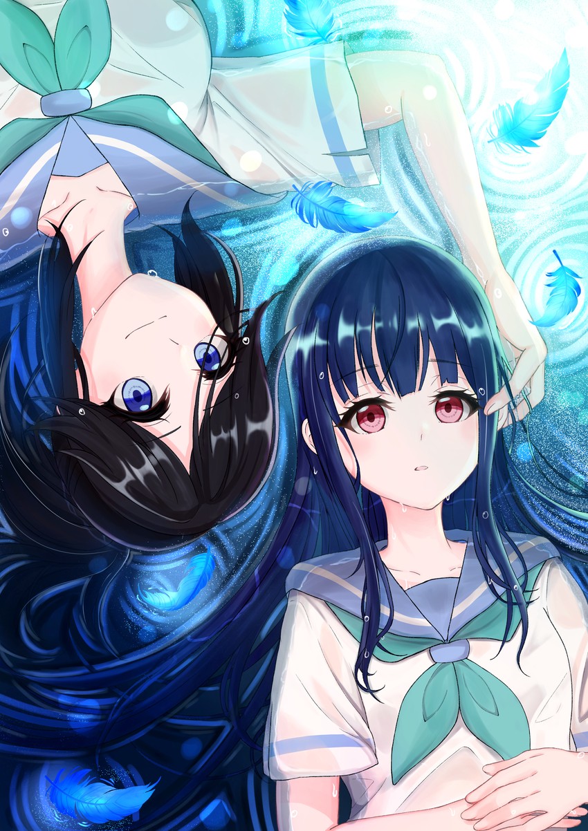yoroizuka mizore and kasaki nozomi (hibike! euphonium and 1 more) drawn by hanesuke