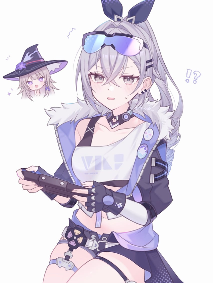 silver wolf, herta, and the herta (honkai and 1 more) drawn by m_op8