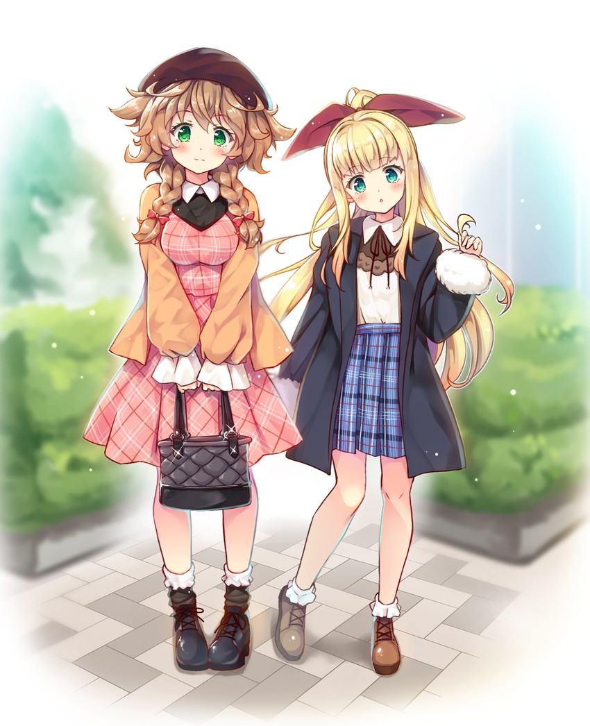 mononobe alice and warabeda meiji (nijisanji) drawn by moeki_yuuta