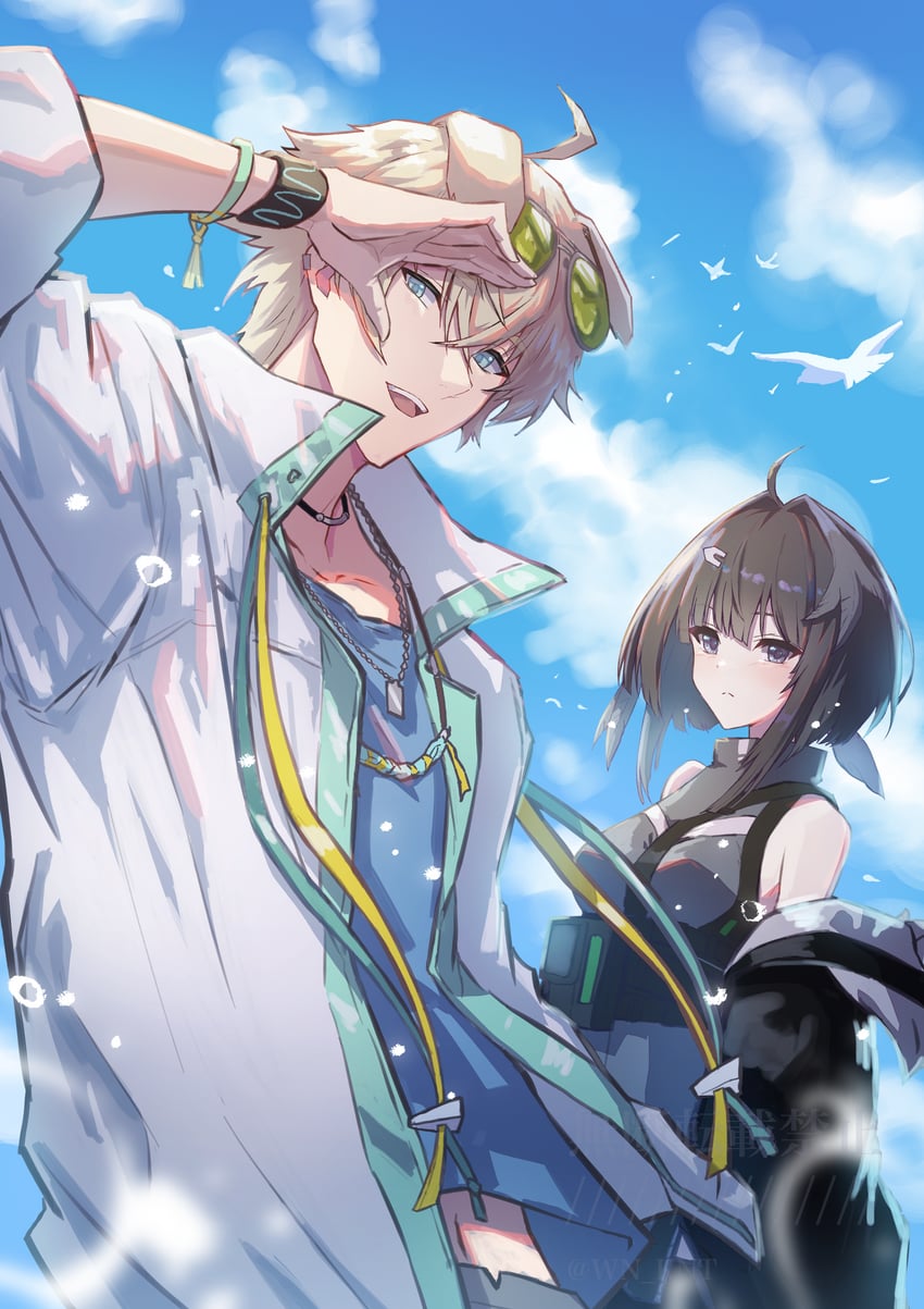 la pluma and tequila (arknights) drawn by wn_(wani-noko)