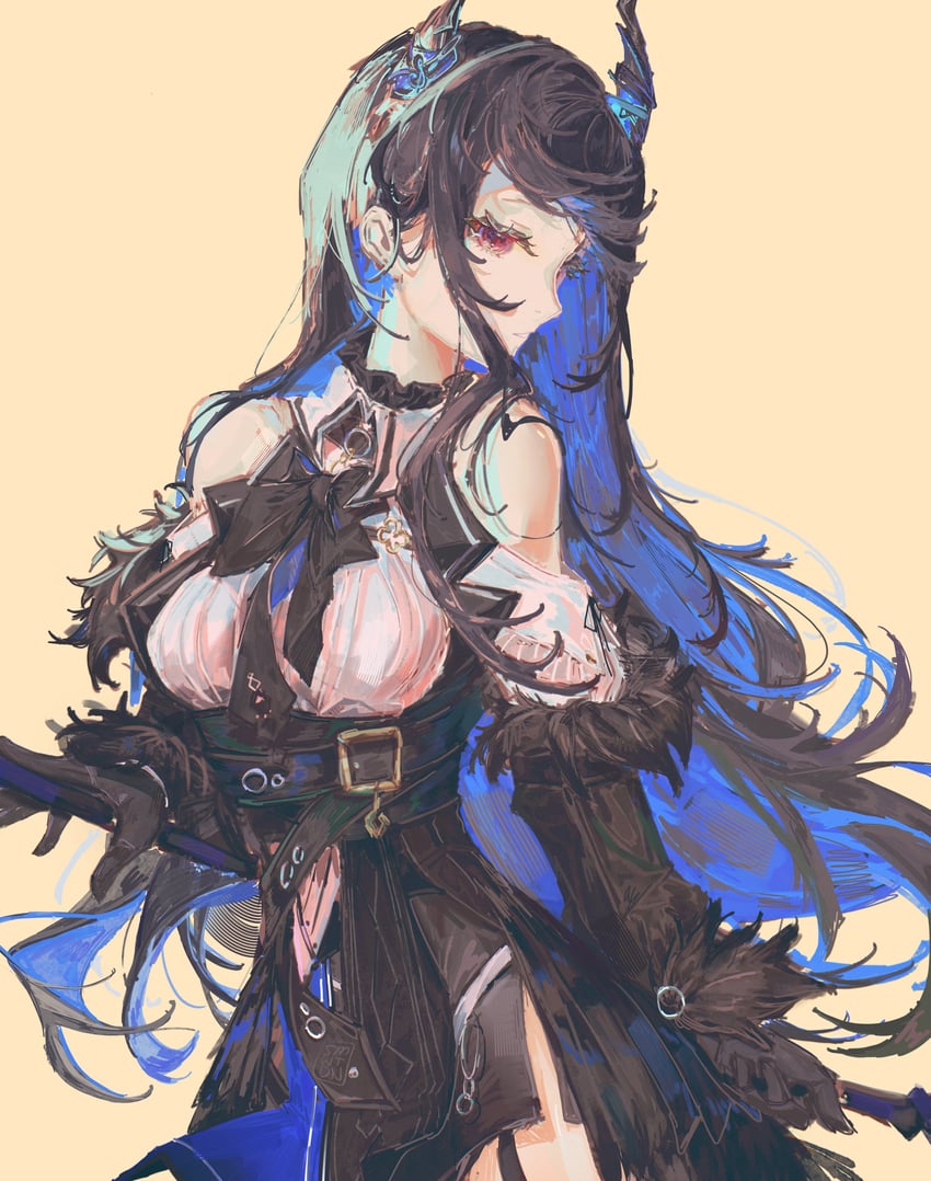 nerissa ravencroft (hololive and 1 more) drawn by somewhatdino