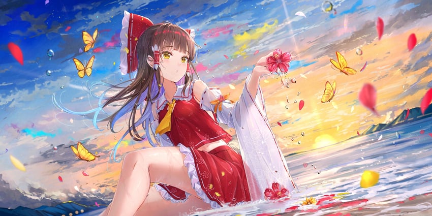 hakurei reimu (touhou and 1 more) drawn by na_kyo