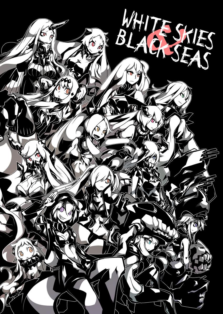 northern ocean princess, wo-class aircraft carrier, seaport princess, re-class battleship, ta-class battleship, and 10 more (kantai collection) drawn by deel_(rkeg)