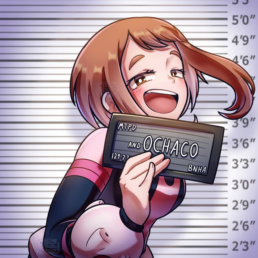 uraraka ochaco (boku no hero academia and 1 more) drawn by bunnnyui