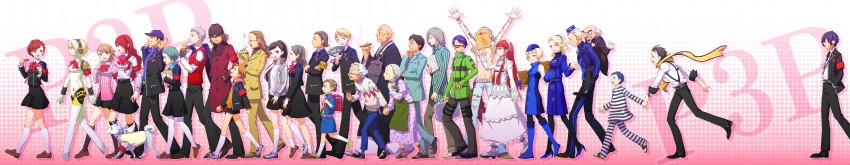 yuuki makoto, aigis, shiomi kotone, takeba yukari, kirijou mitsuru, and 25 more (persona and 2 more) drawn by tetsukuzu_tetsuko