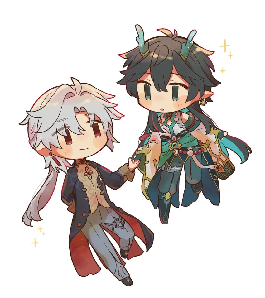 dan heng, blade, and yingxing (honkai and 1 more) drawn by hara_(nanohara)