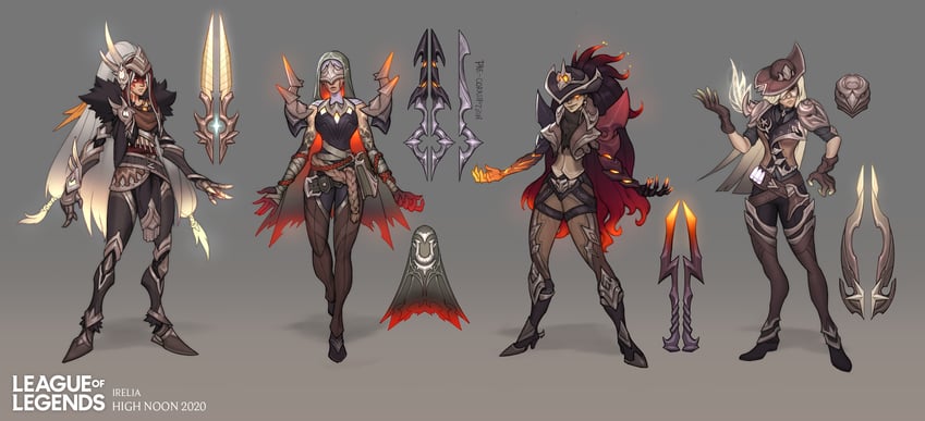 irelia and high noon irelia (league of legends) drawn by vladbacescu