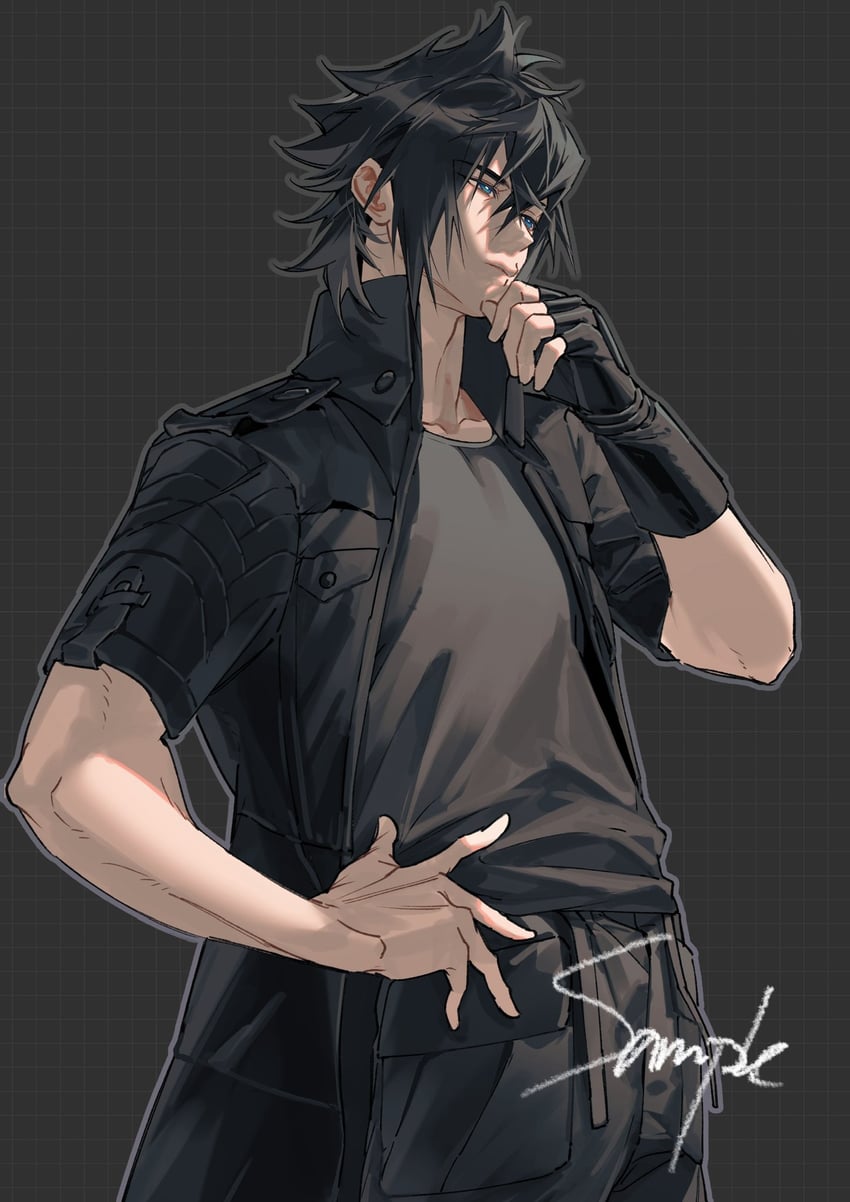 noctis lucis caelum (final fantasy and 1 more) drawn by rubb3rplant