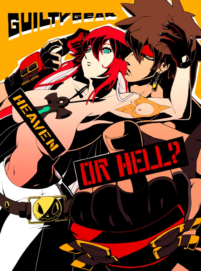 jack-o' valentine and sol badguy (guilty gear and 1 more) drawn by asawanda