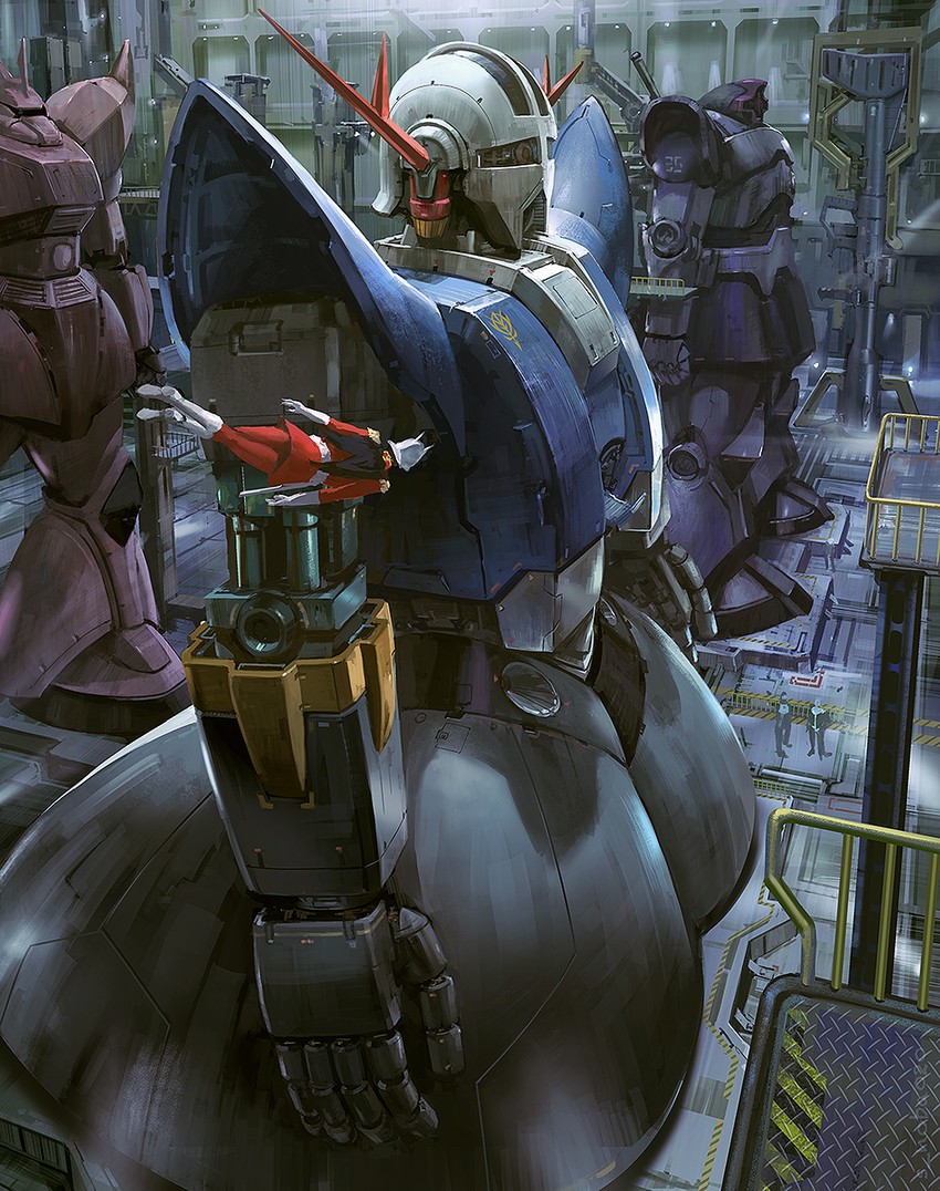 char aznable, dom, zeong, gelgoog, and gelgoog s char custom (gundam and 1 more) drawn by noba