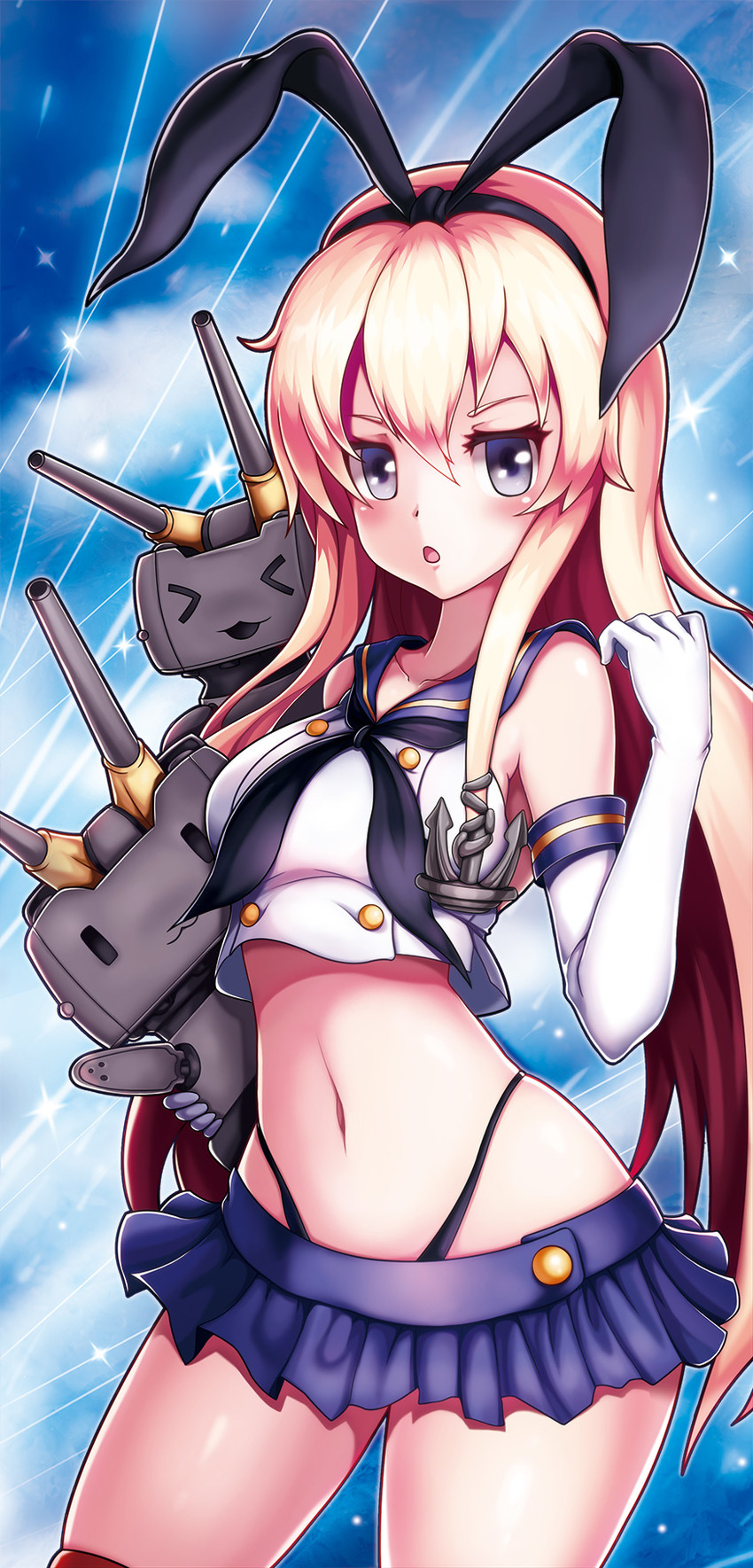 shimakaze and rensouhou-chan (kantai collection) drawn by fuyu_no_usagi