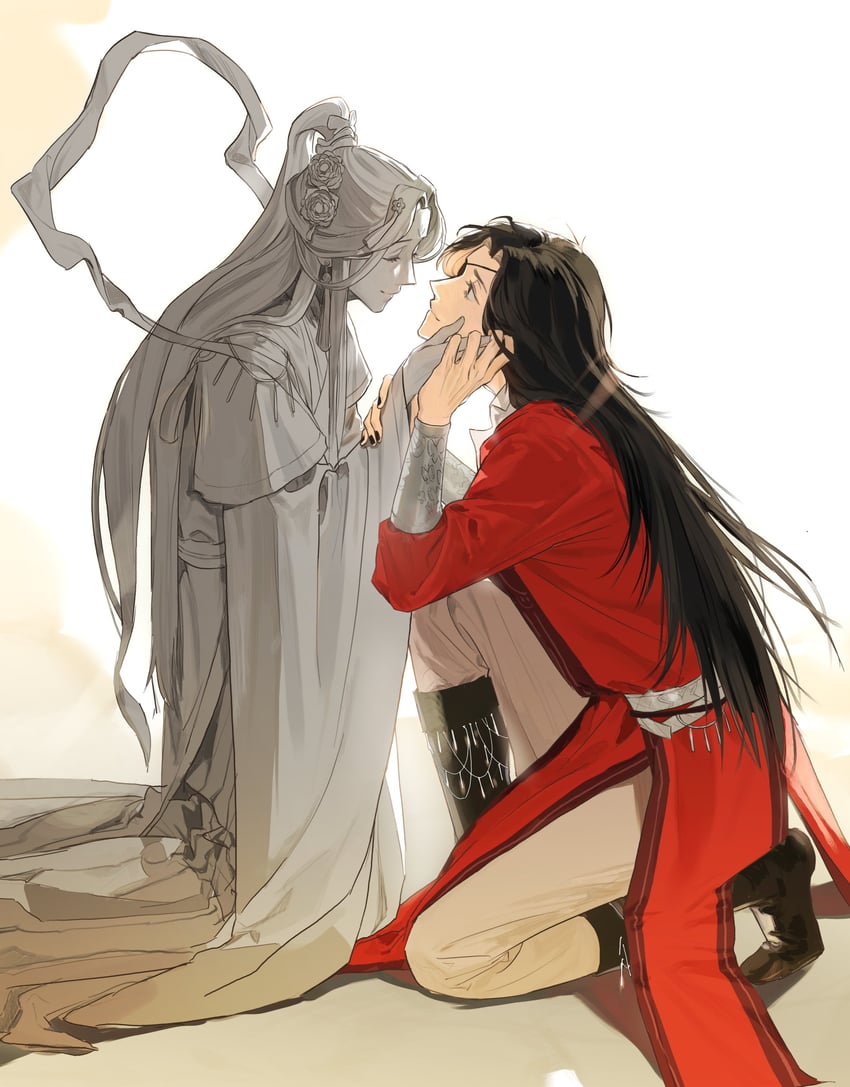 xie lian and hua cheng (tianguan cifu) drawn by plus_plpl