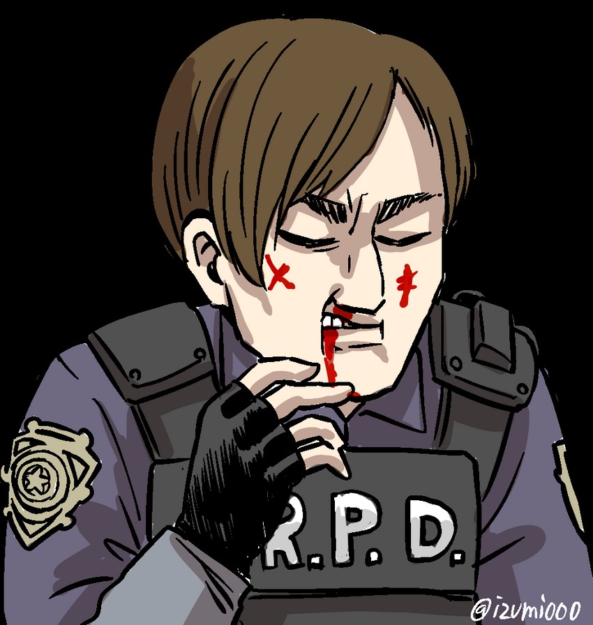 leon s. kennedy (street fighter and 3 more) drawn by izumi_(toubun_kata)