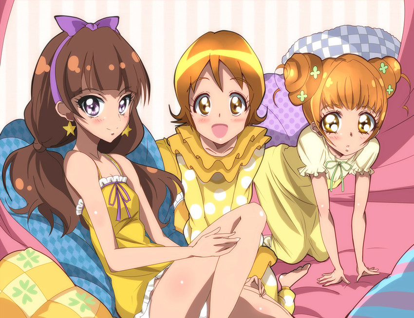 amanogawa kirara, yotsuba alice, and oomori yuuko (precure and 3 more) drawn by haru_(nature_life)