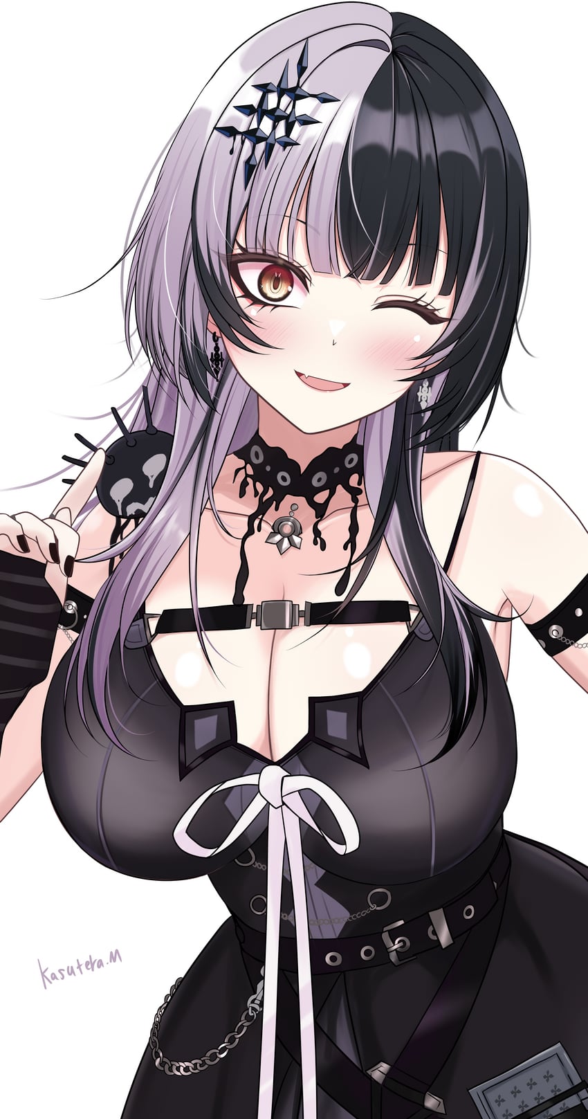 shiori novella and yorick (hololive and 1 more) drawn by kasutera_mikan