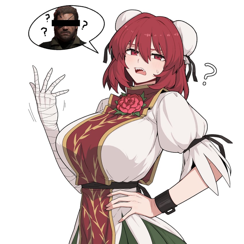 ibaraki kasen and venom snake (touhou and 2 more) drawn by formicid