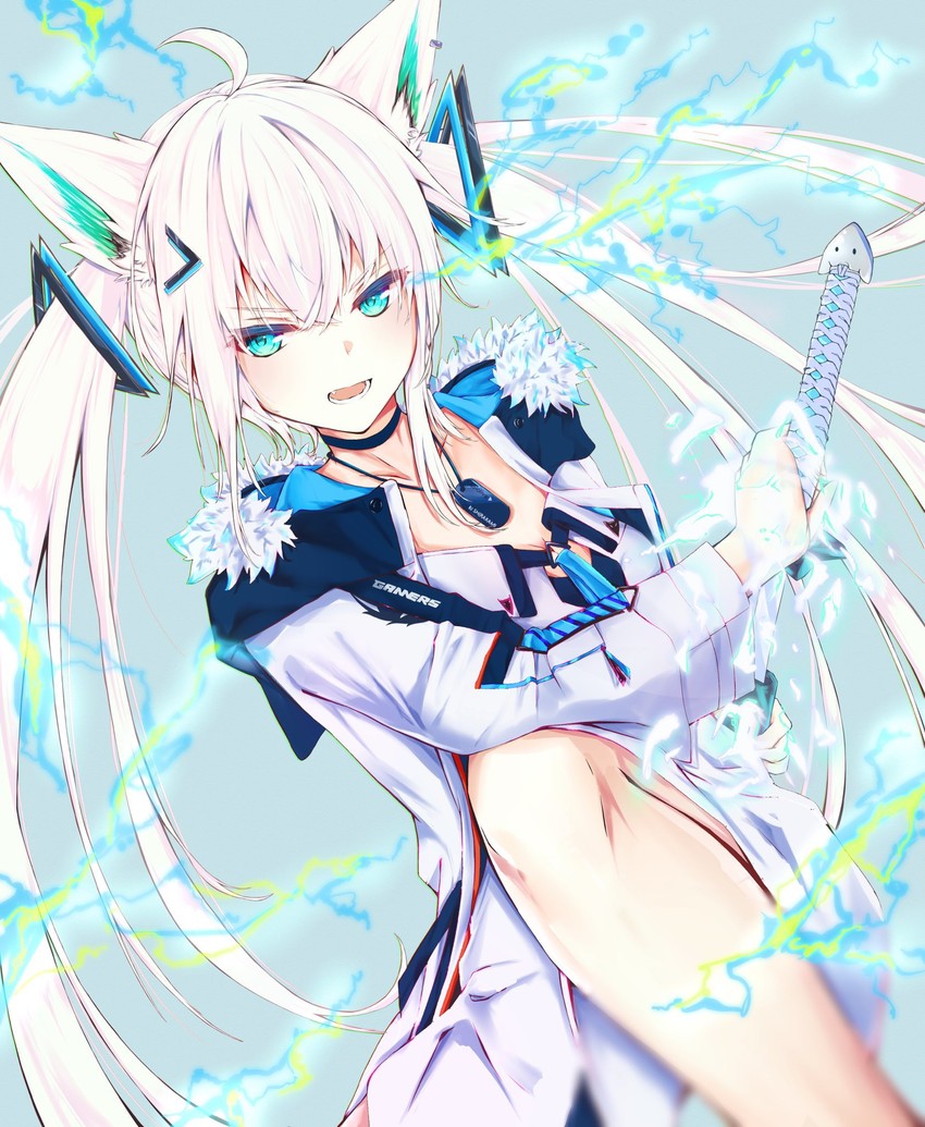 shirakami fubuki (hololive and 1 more) drawn by joker_oowo