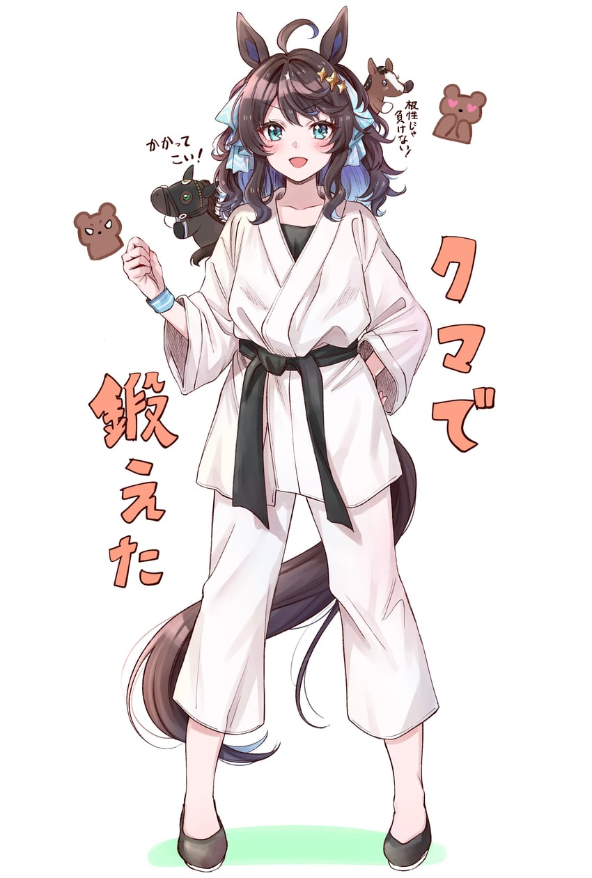 daring tact, melody lane, and titleholder (umamusume and 1 more) drawn by akari_0313