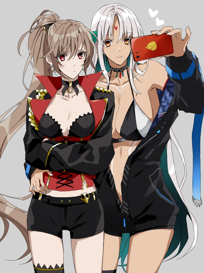 jean bart and massachusetts (azur lane) drawn by amazuki_jou