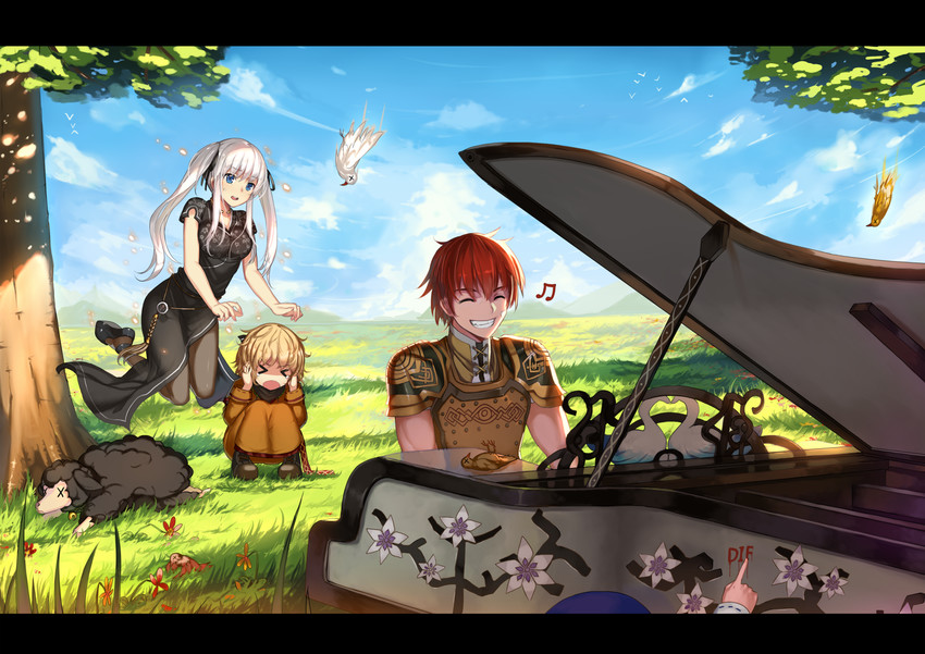 nao, lorna, pan, ruairi, and tarlach (mabinogi) drawn by musyne_xsk