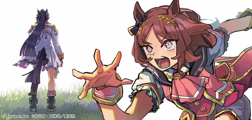 narita brian and sakura laurel (umamusume and 1 more) drawn by hotani_shin