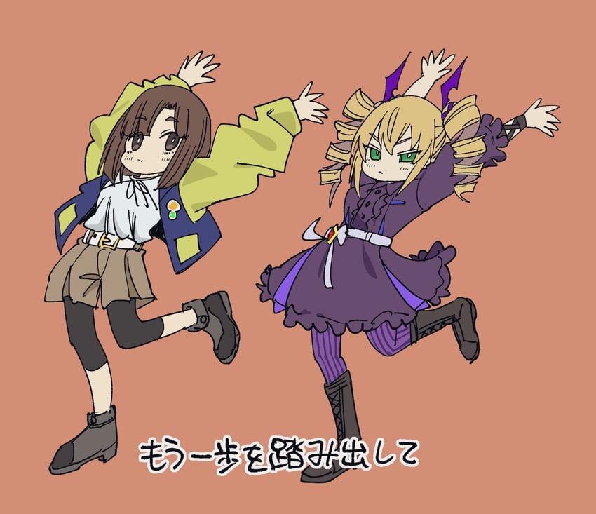 violet inboots and kinosaki arisa (digimon and 3 more) drawn by fukunari_kanchi