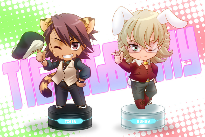 barnaby brooks jr. and kaburagi t. kotetsu (tiger & bunny) drawn by tsugumi_suou