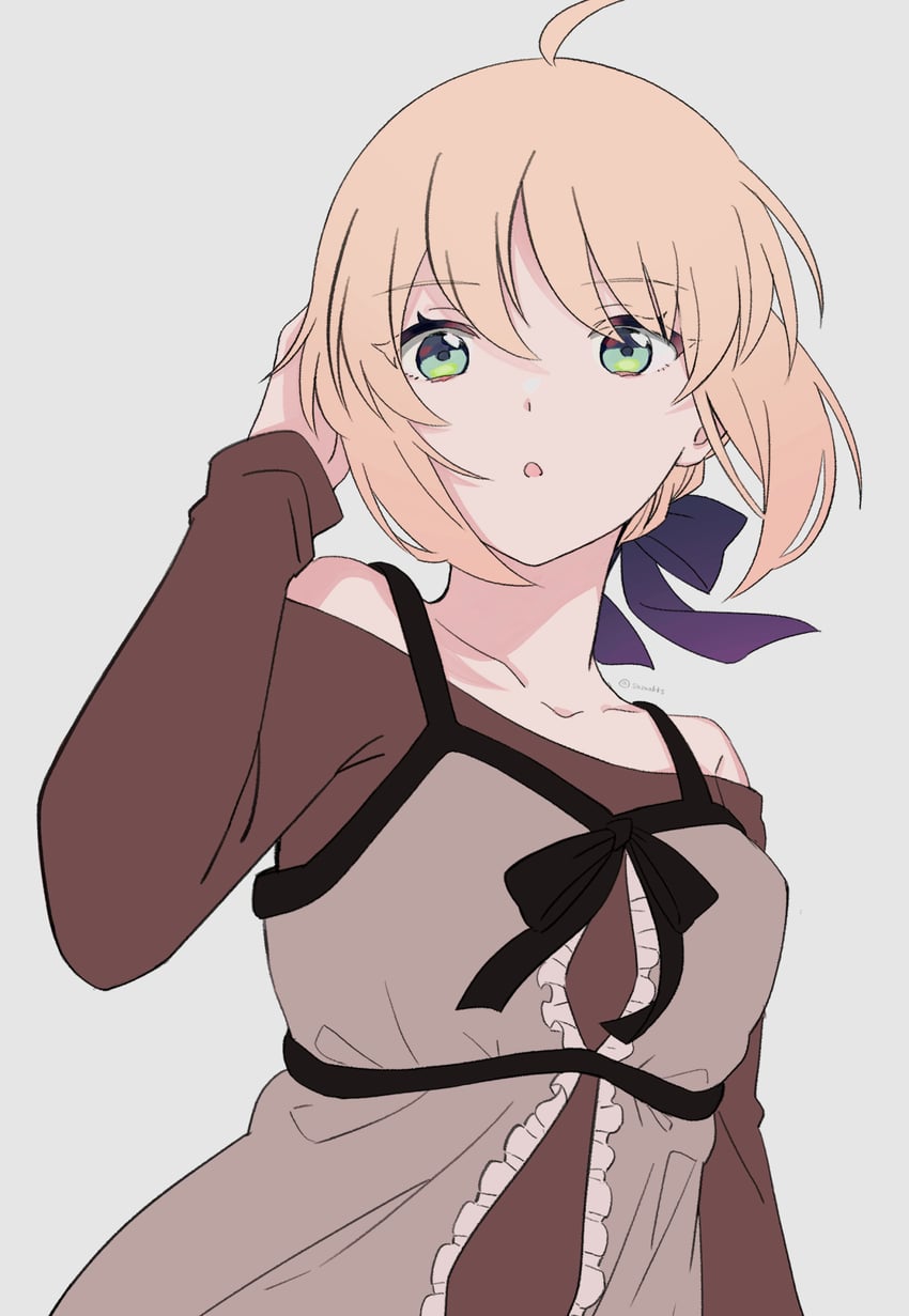 artoria pendragon and saber (fate and 1 more) drawn by suzuakks