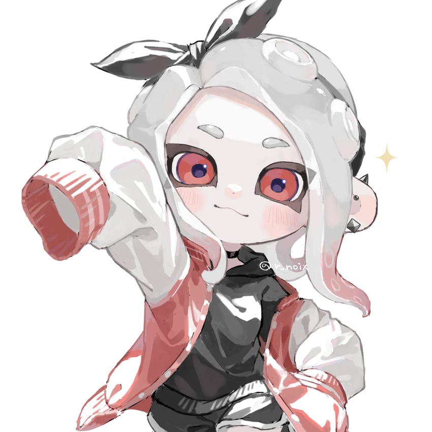 octoling player character and octoling girl (splatoon) drawn by myon_rio